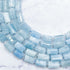 7x15mm Faceted Aquamarine Barrel Bead Half Strand F16