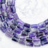 8x14mm Faceted Amethyst Barrel Bead Half Strand K14