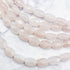 12x6mm Faceted Rose Quartz Oval Bead Strand J12