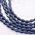 6x9mm Navy Goldstone Drop Bead Half Strand Q8