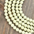 8mm Glow in the Dark Yellow Half Bead Strand