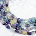 7mm Rainbow Fluorite Nugget Bead Half Strand V9