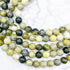 10mm Yellow Dendritic Jasper Bead Strand Q10