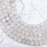 6mm Frosted Rose Quartz Bead Strand E9