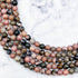 4mm Rhodonite with Black Matrix Bead Strand R8