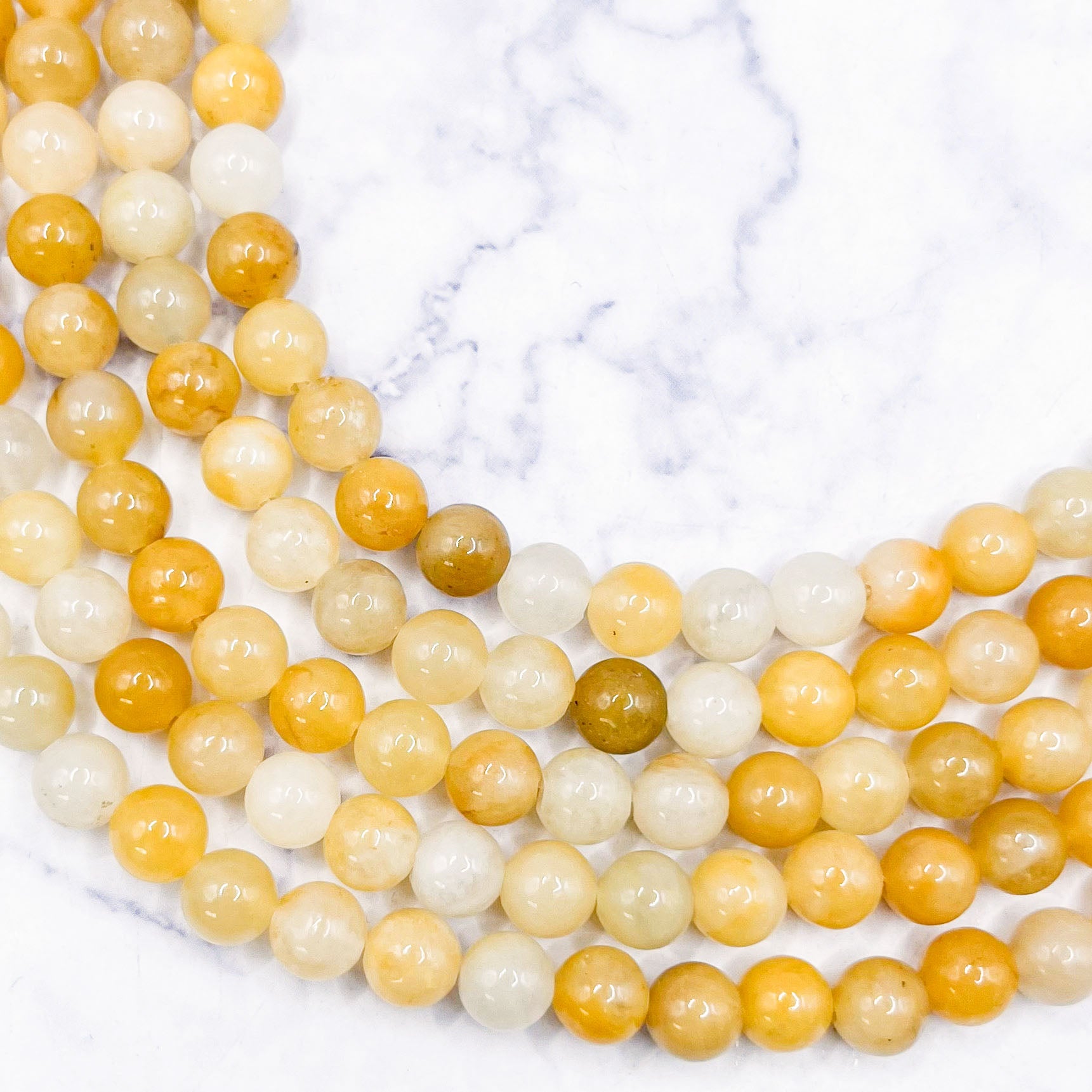 6mm Yellow Aventurine Bead Strand J6