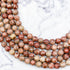 6mm Dyed Red Fossil Jasper Bead Strand G12