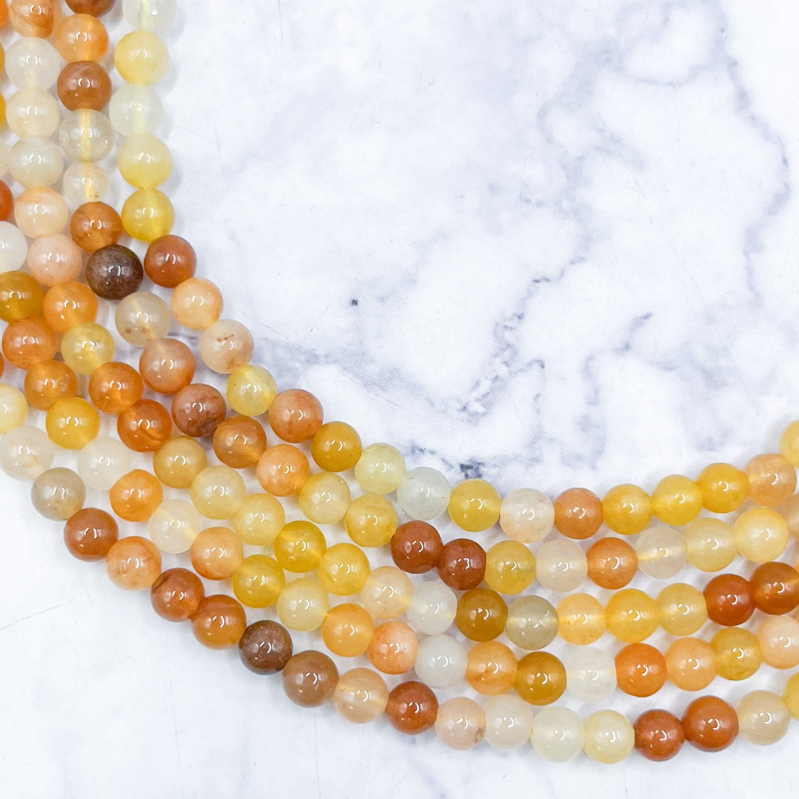 4mm Golden Silk Chalcedony Bead Strand A7