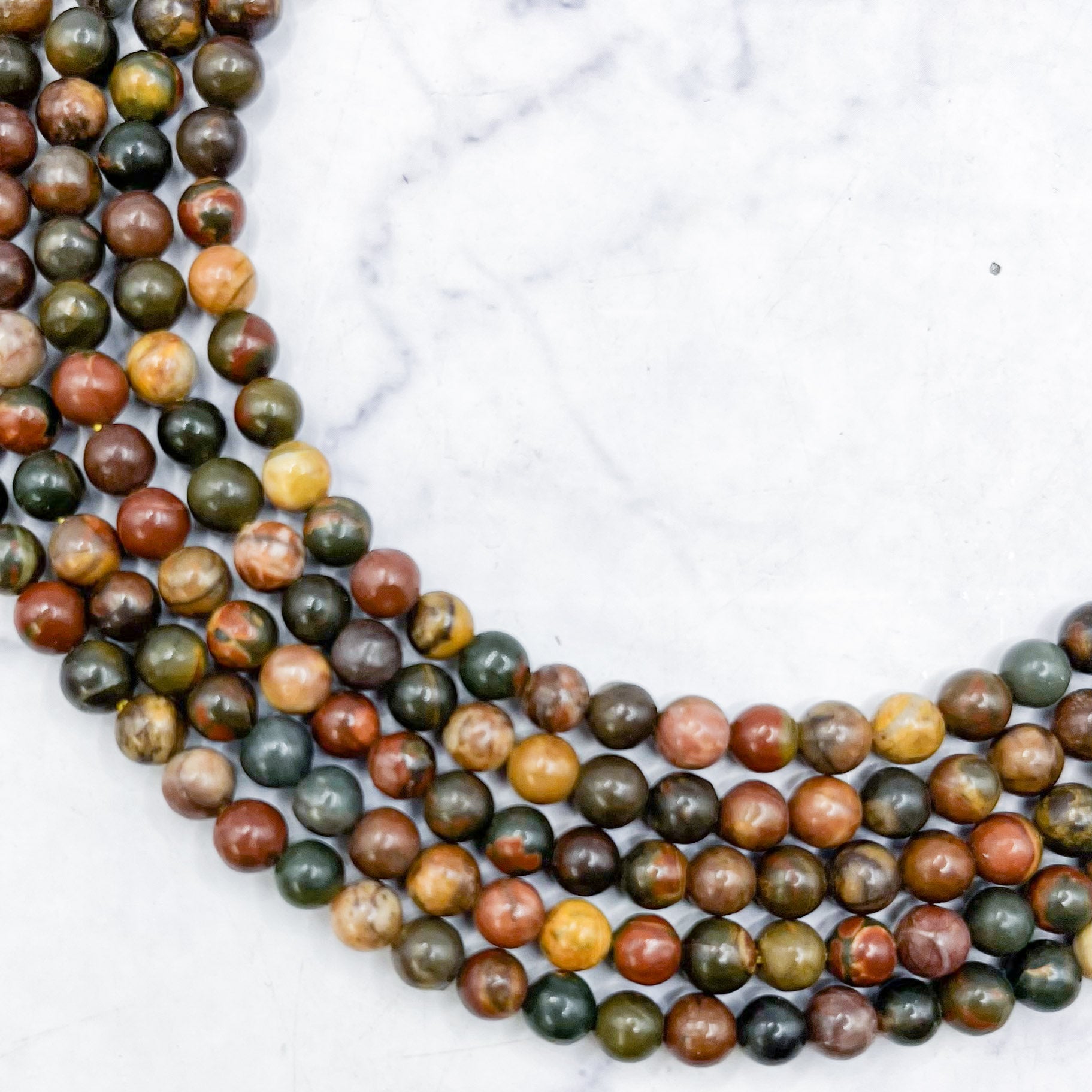 4mm Red Creek Jasper Bead Strand S8