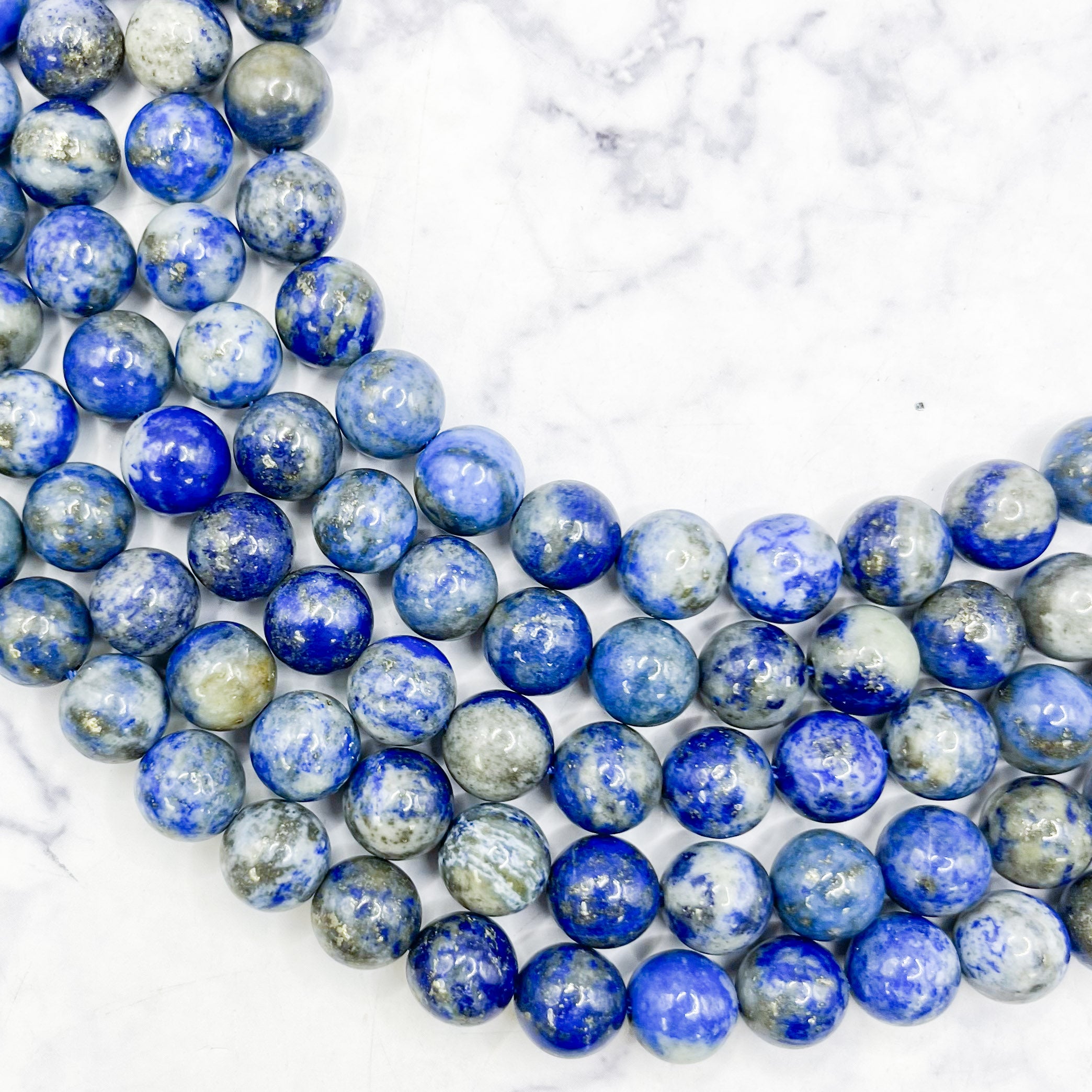 8mm Lapis Lazuli Bead Strand M20