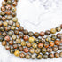 8mm Red Leopard Skin Jasper Bead Strand N12