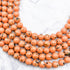 8mm Dyed Orange Shell Howlite Bead Strand G13