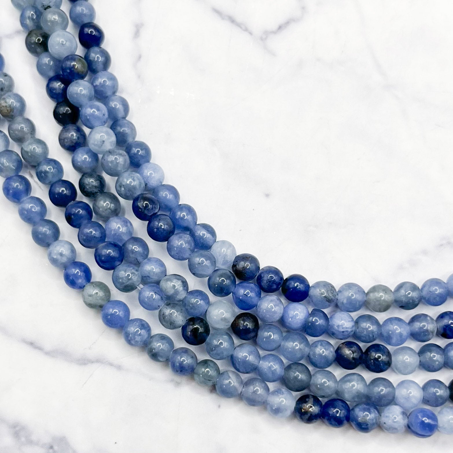 4mm Dark Sodalite Bead Strand B8