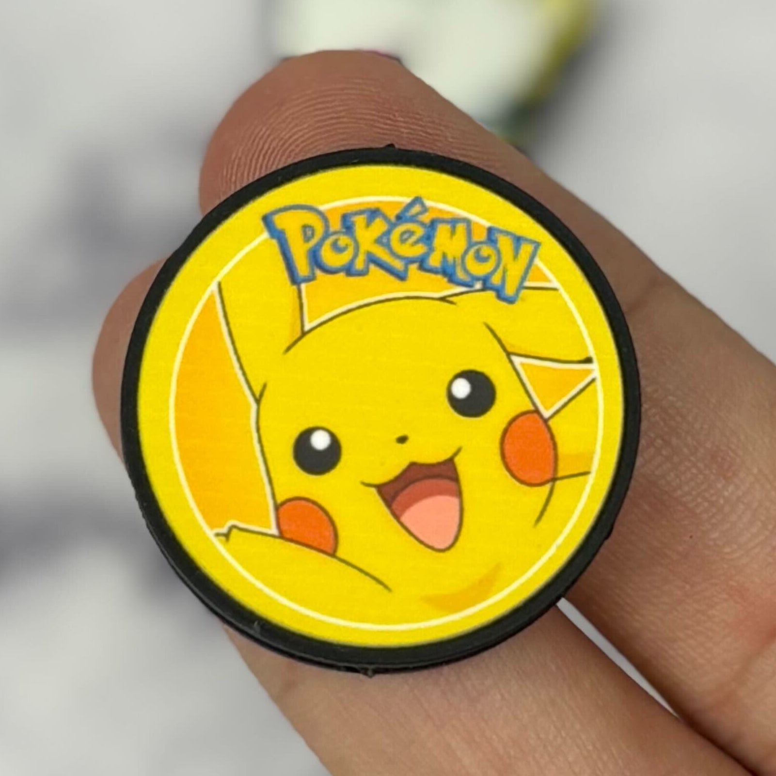 30mm Pikachu coin silicone bead C275