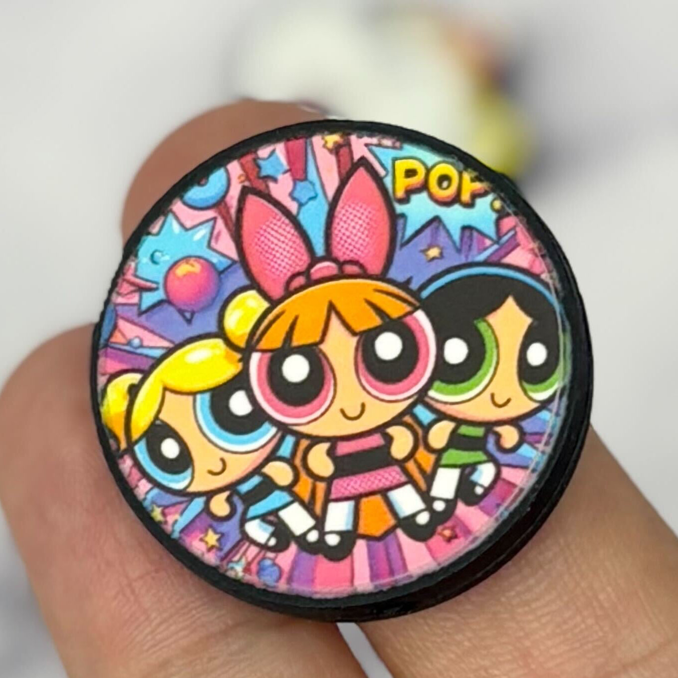 30mm Powerpuff girls Silicone bead D275