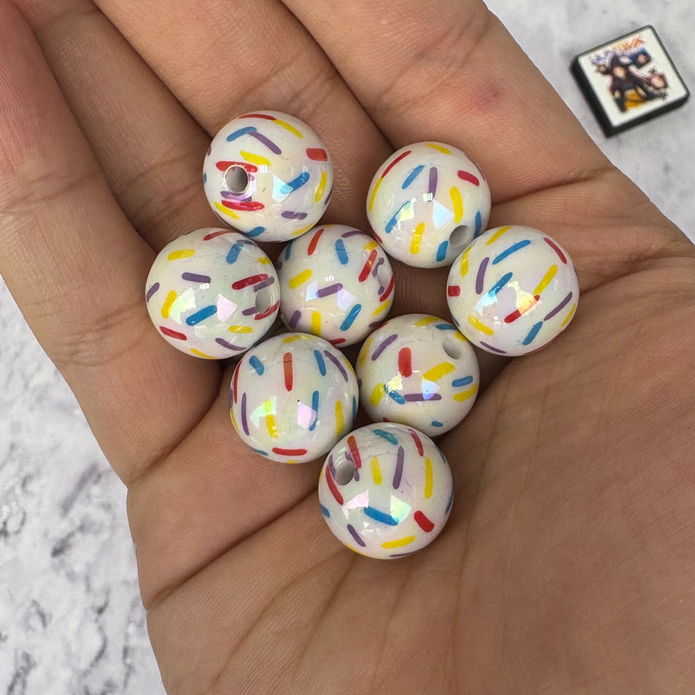 20mm acryllic confetti beads N85