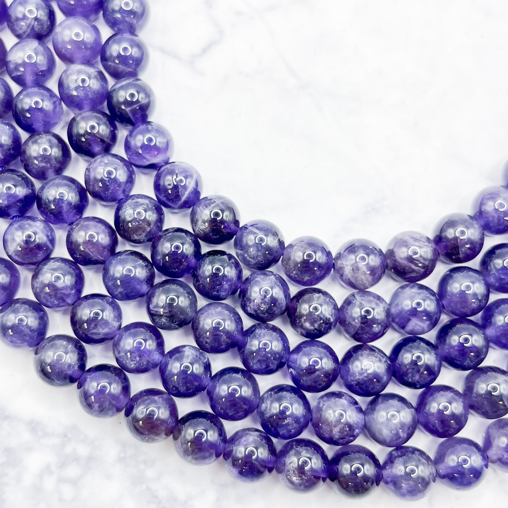 8mm Amethyst Bead Strand Q16