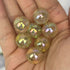 14mm Aura Plated Champagne Yellow Arcylic Bead B85