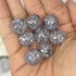 14mm Grey Blue Crackle Acrylic Bead C85
