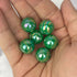 14mm Aura Green Acrylic Bead J85