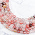 6mm Cherry Rhodonite Bead Half Strand S16