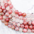 8mm Cherry Rhodonite Bead Half Strand C18