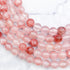 8mm Strawberry Daiquiri Chalcedony Bead Strand P12