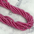 3mm Hot Pink Pearlized Bead Strand 23" Loop L3