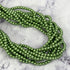 3mm Olive Green Pearlized Bead Strand 23" Loop T3