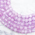 6mm Dyed Purple Selenite Bead Strand Q26