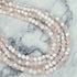 4mm Light Pink and White Crackle Glass Full 30" Loop Bead Strand K6