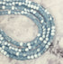 4mm Light Blue and White Crackle Glass Full 30" Loop Bead Strand N6