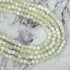 4mm Champagne Yellow and White Crackle Glass Full 30" Loop Bead Strand T6