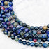 6mm Dyed Peacock Tiger's Eye Bead Strand W20