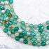 6mm Green Flower Agate Bead Half Strand J12