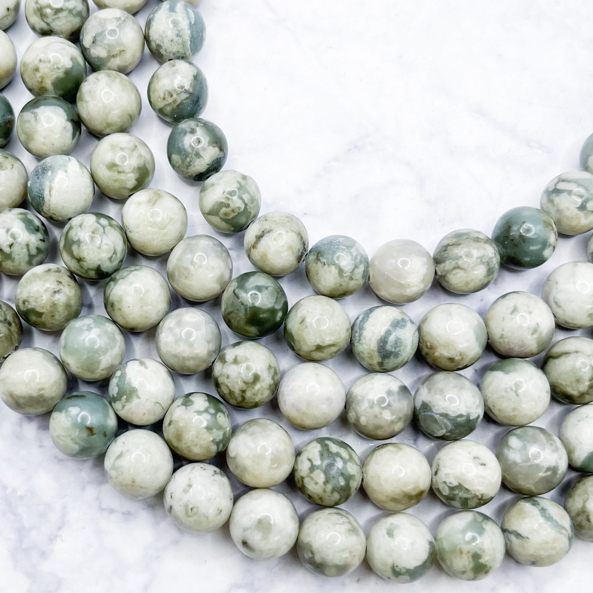 10mm Peace Jade Bead Strand M15