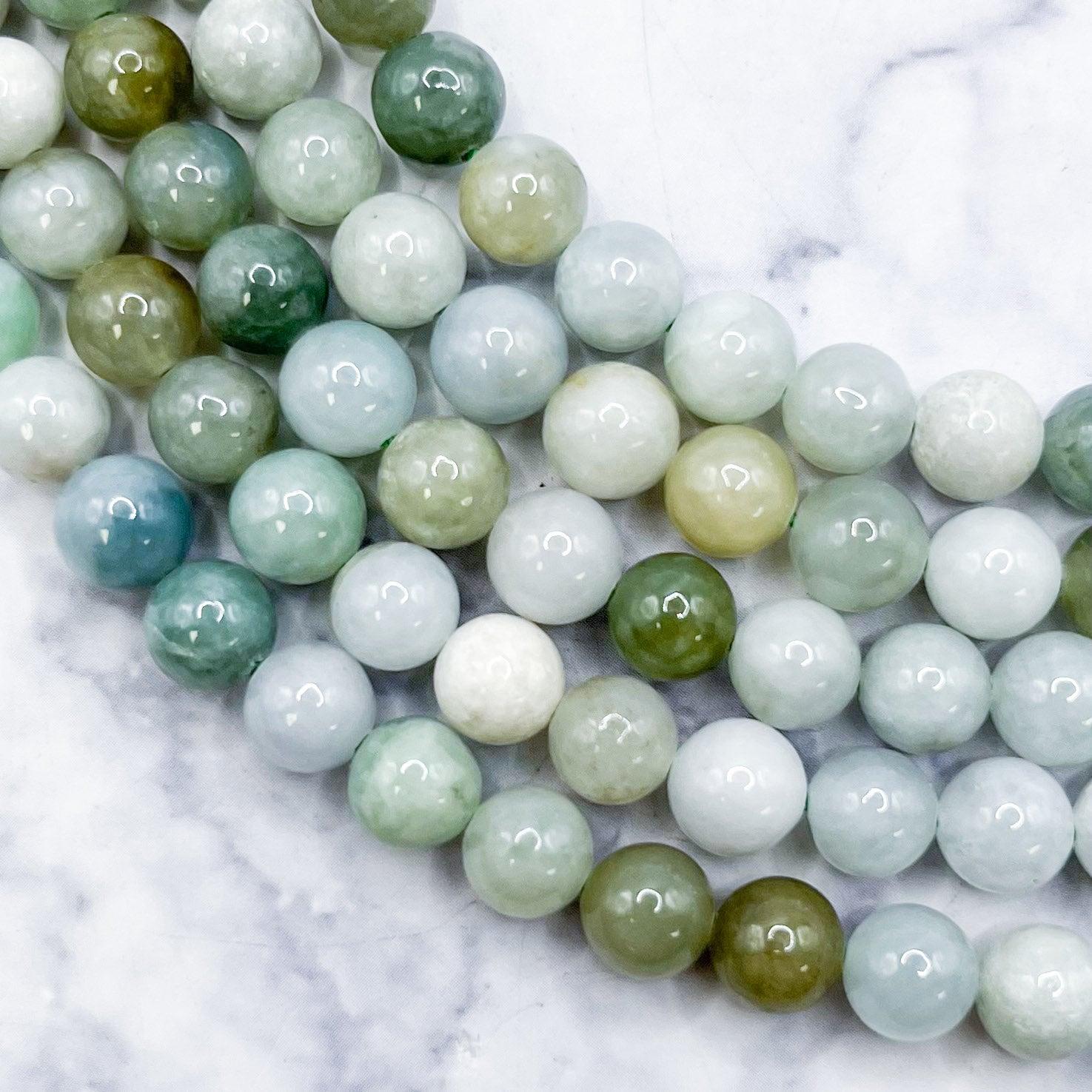 6mm Burma Jade Bead Half Strand R13