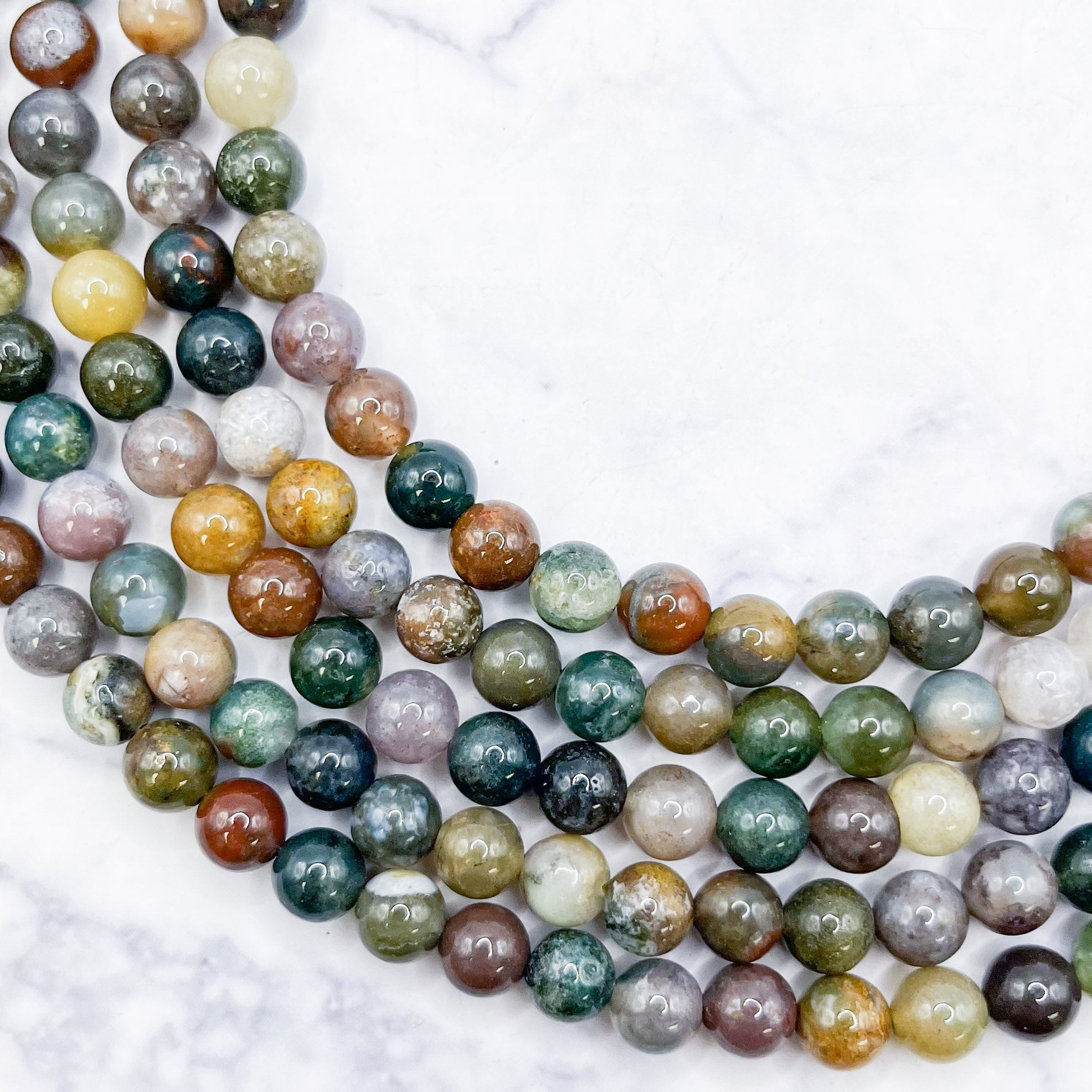 6mm Indian Agate Bead Strand J8