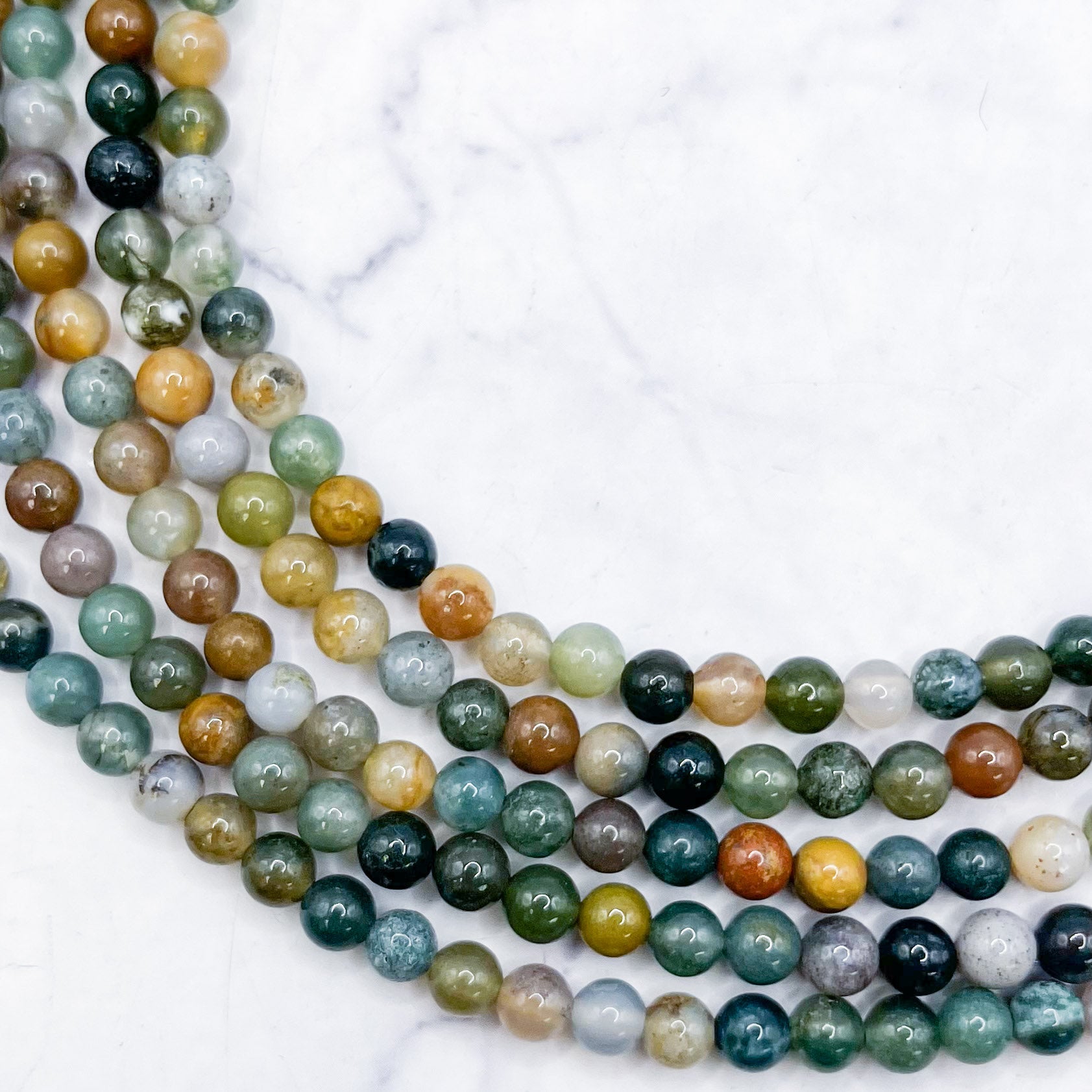 4mm Indian Agate Bead Strand N7