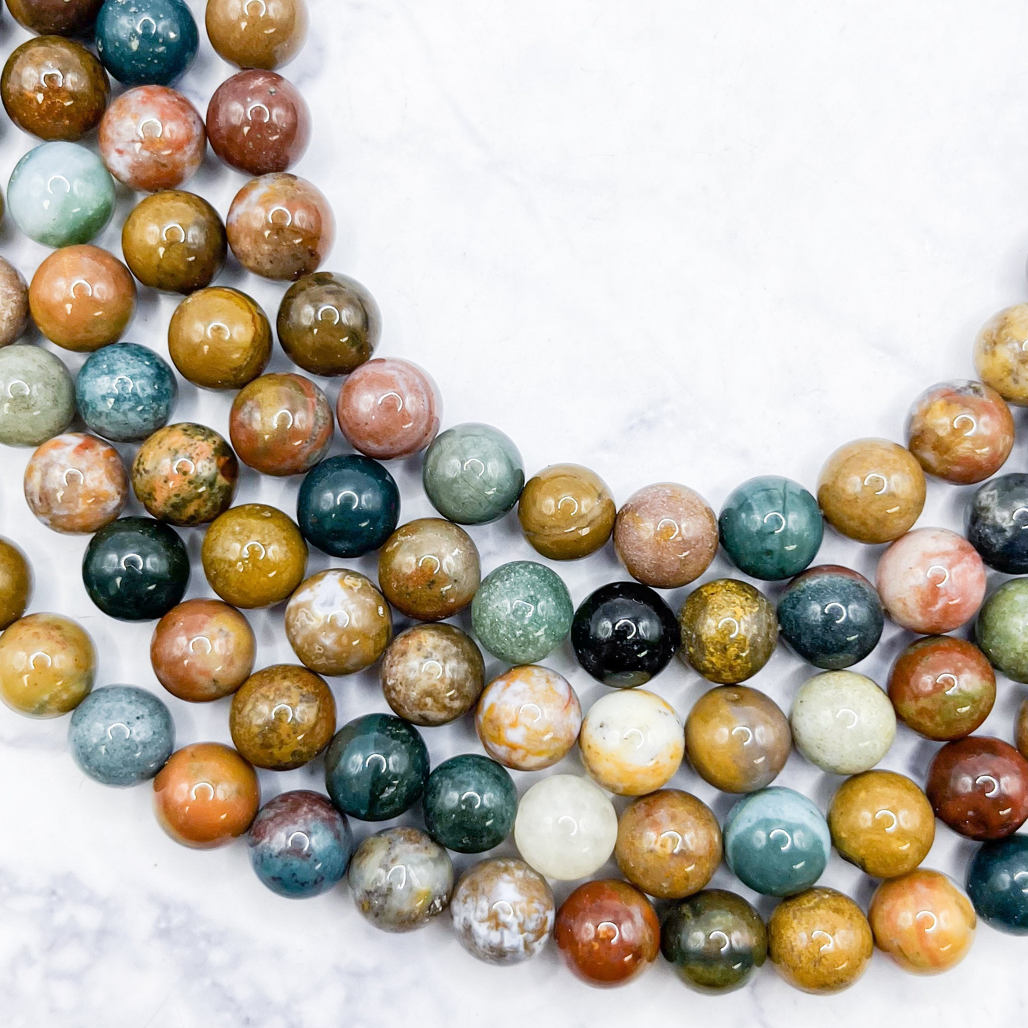 8mm Ocean Jasper Bead Strand S15