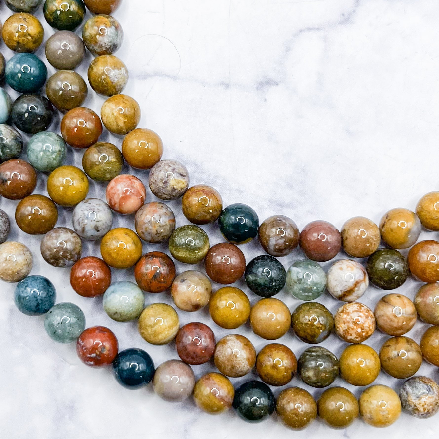 6mm Ocean Jasper Bead Strand U12