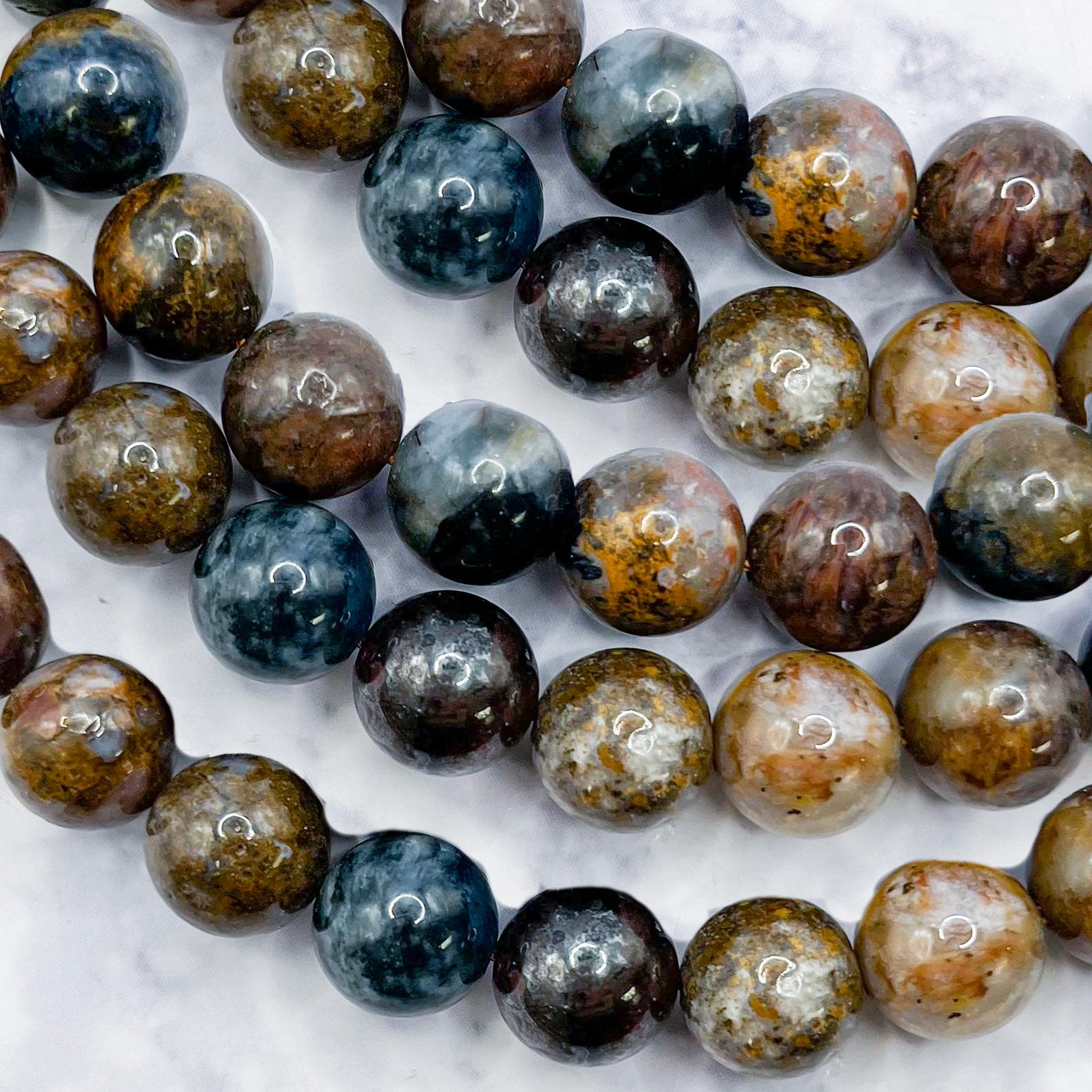 10mm Pietersite Bead Half Strand E22