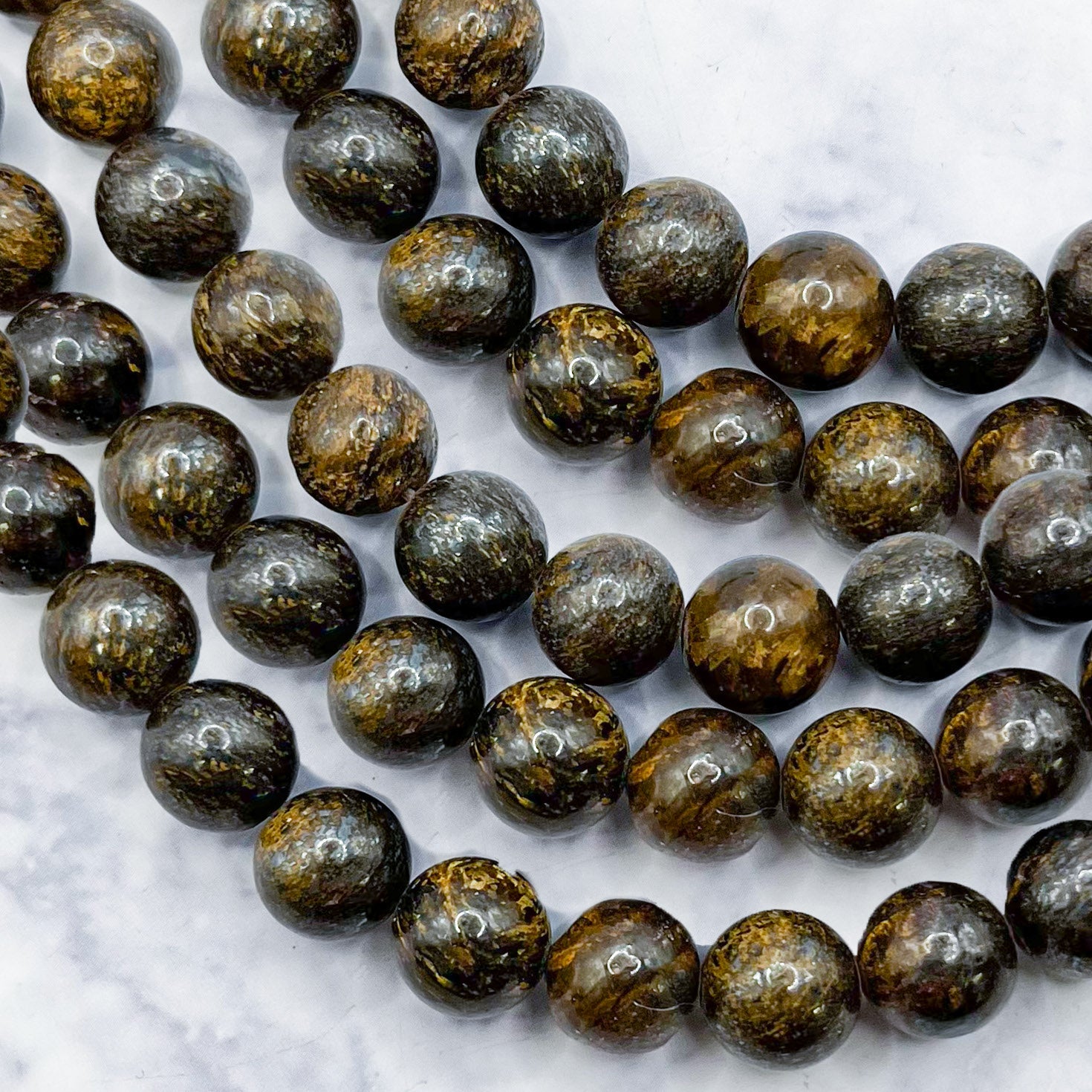 8mm Bronzite Bead Strand D17