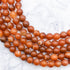 8mm Frosted Red Banded Agate Bead Strand E12