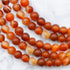 6mm Frosted Red Banded Agate Bead Strand N10