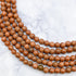 4mm Copper Goldstone Bead Strand Q6