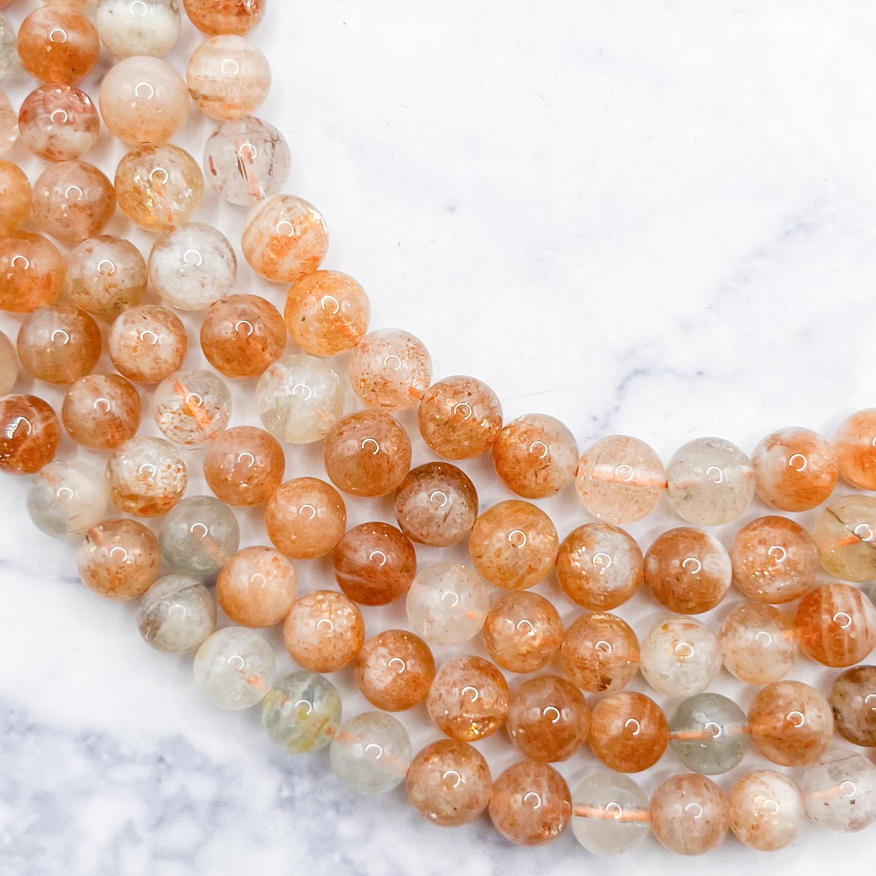 6mm Arusha Sunstone Bead Half Strand B14