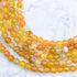 6mm Dyed Orange Banded Agate Bead Strand F10