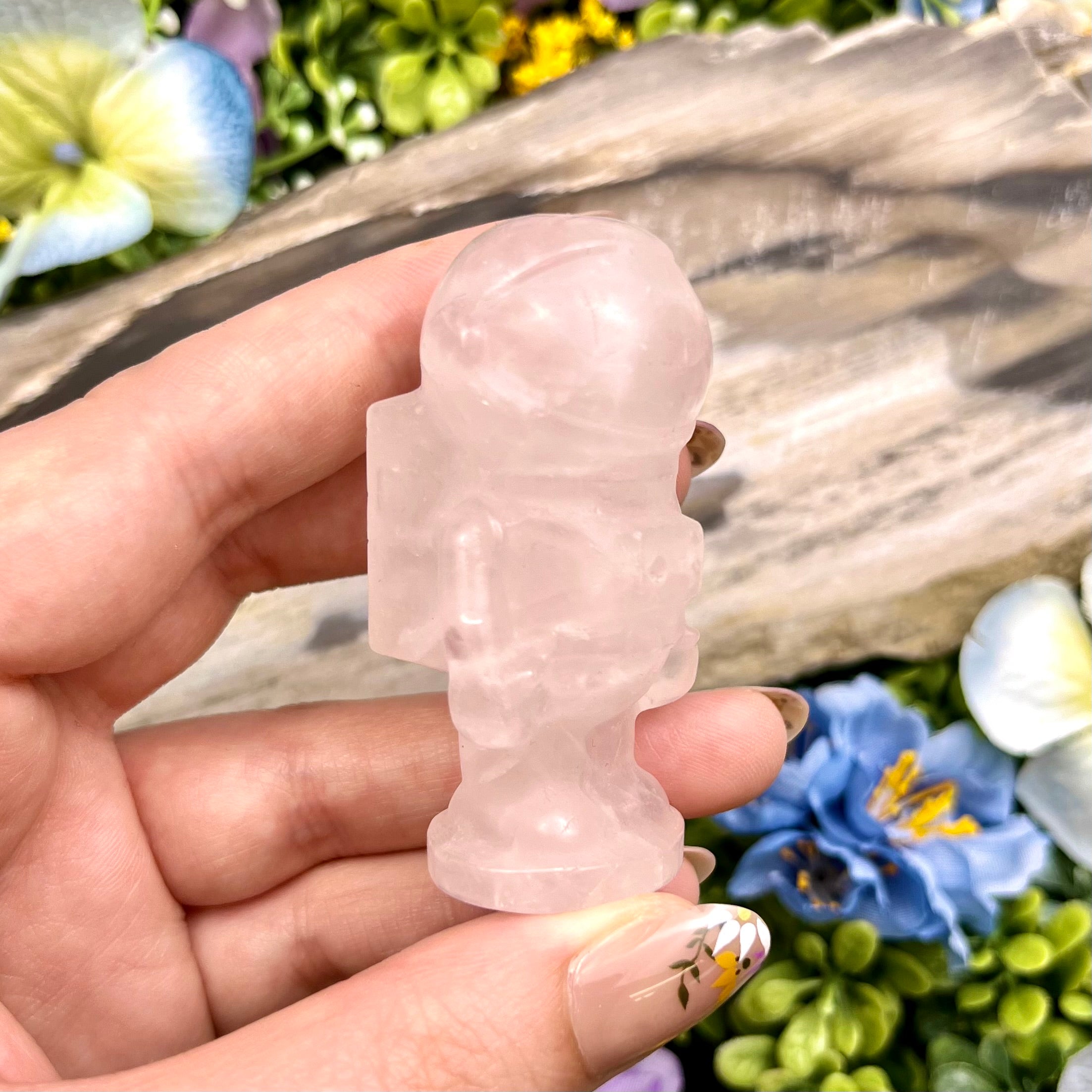 2 Inch Rose Quartz Astronaut K42