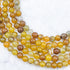 6mm Dyed Yellow Dragons Vein Agate Bead Strand G10